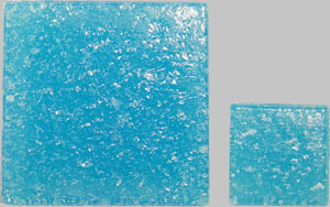 Tesselle verre teint 20x20x4mm Bleu azur